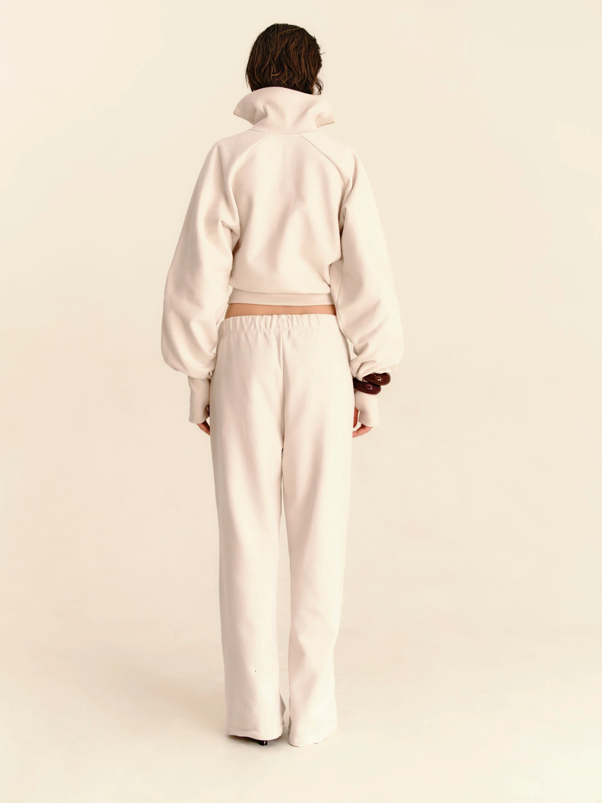 90's Cropped Quarter-Zip - Pearl - Image 3