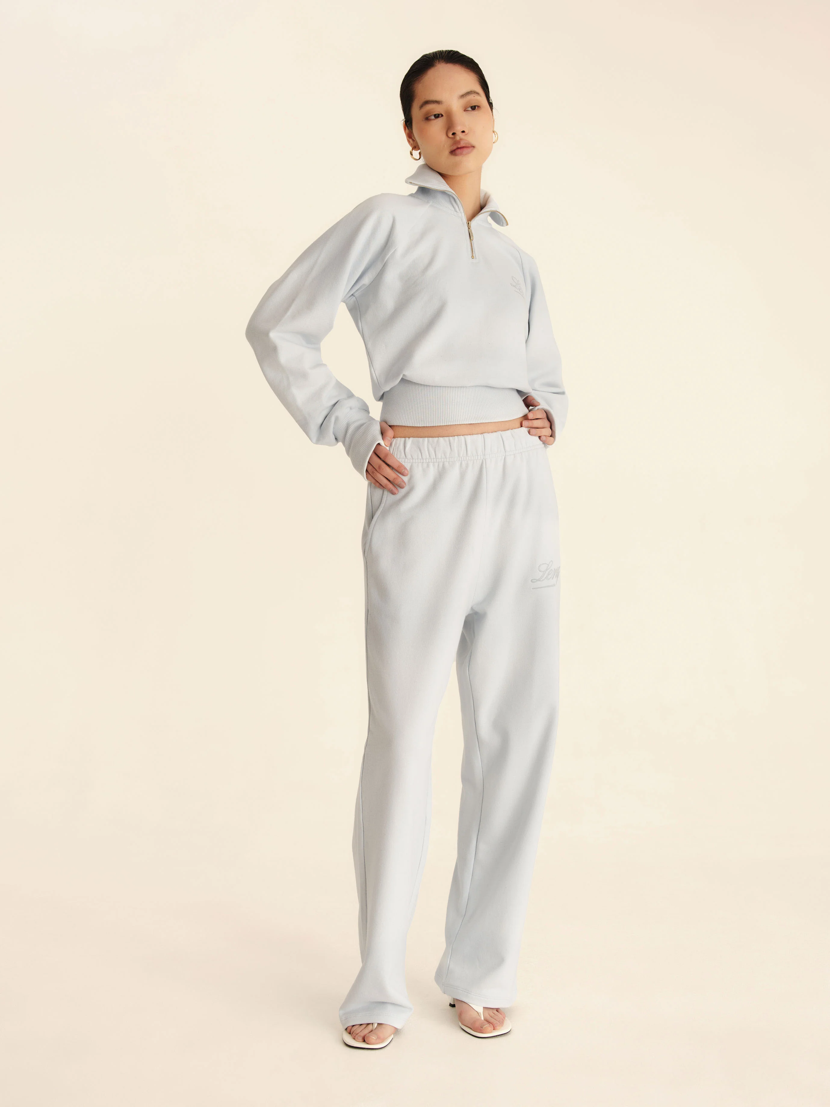 90's Cropped Quarter-Zip Seasonal - Light Blue - Image 4