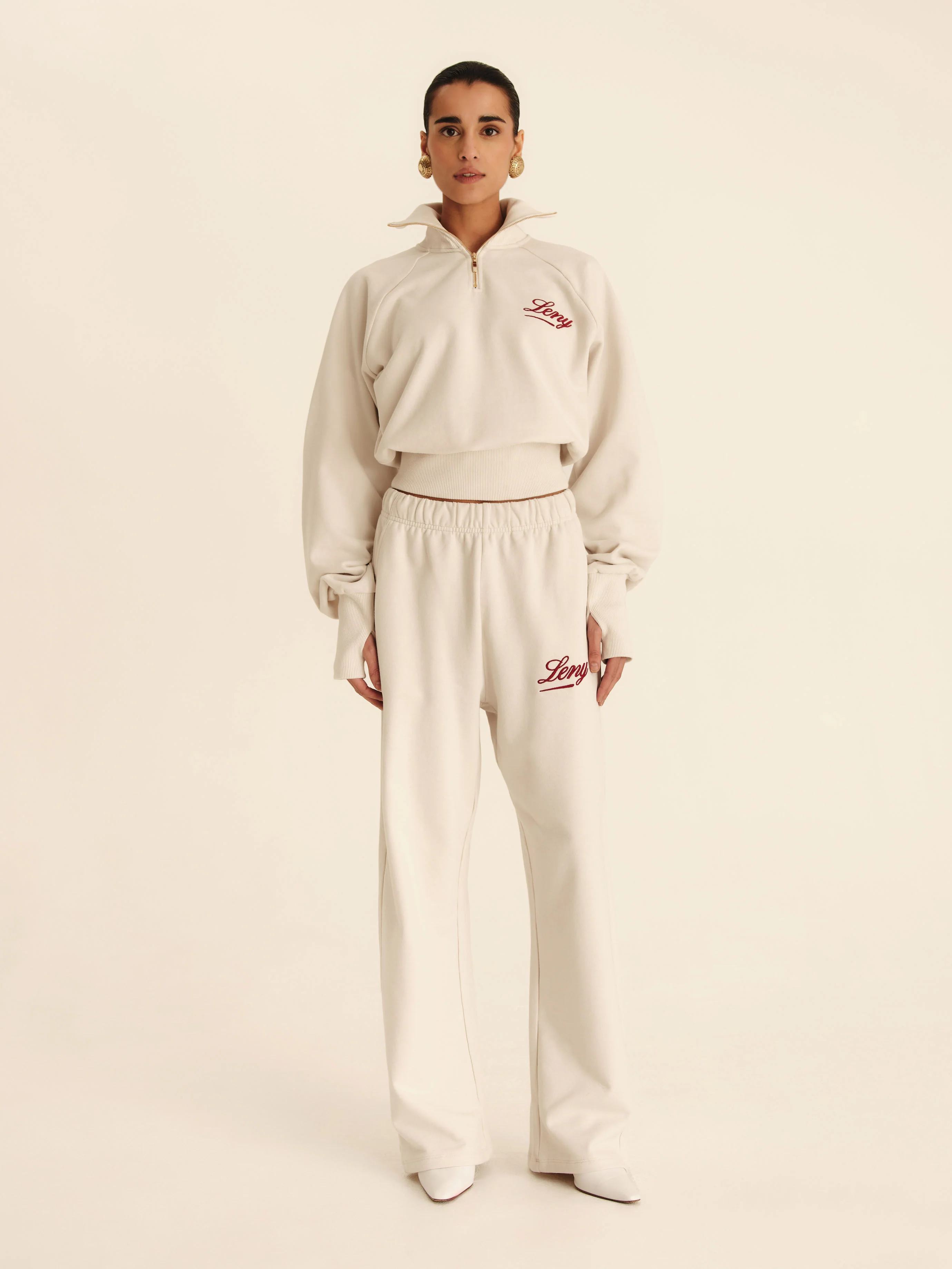 90's Cropped Quarter-Zip Seasonal - Pearl - Image 3