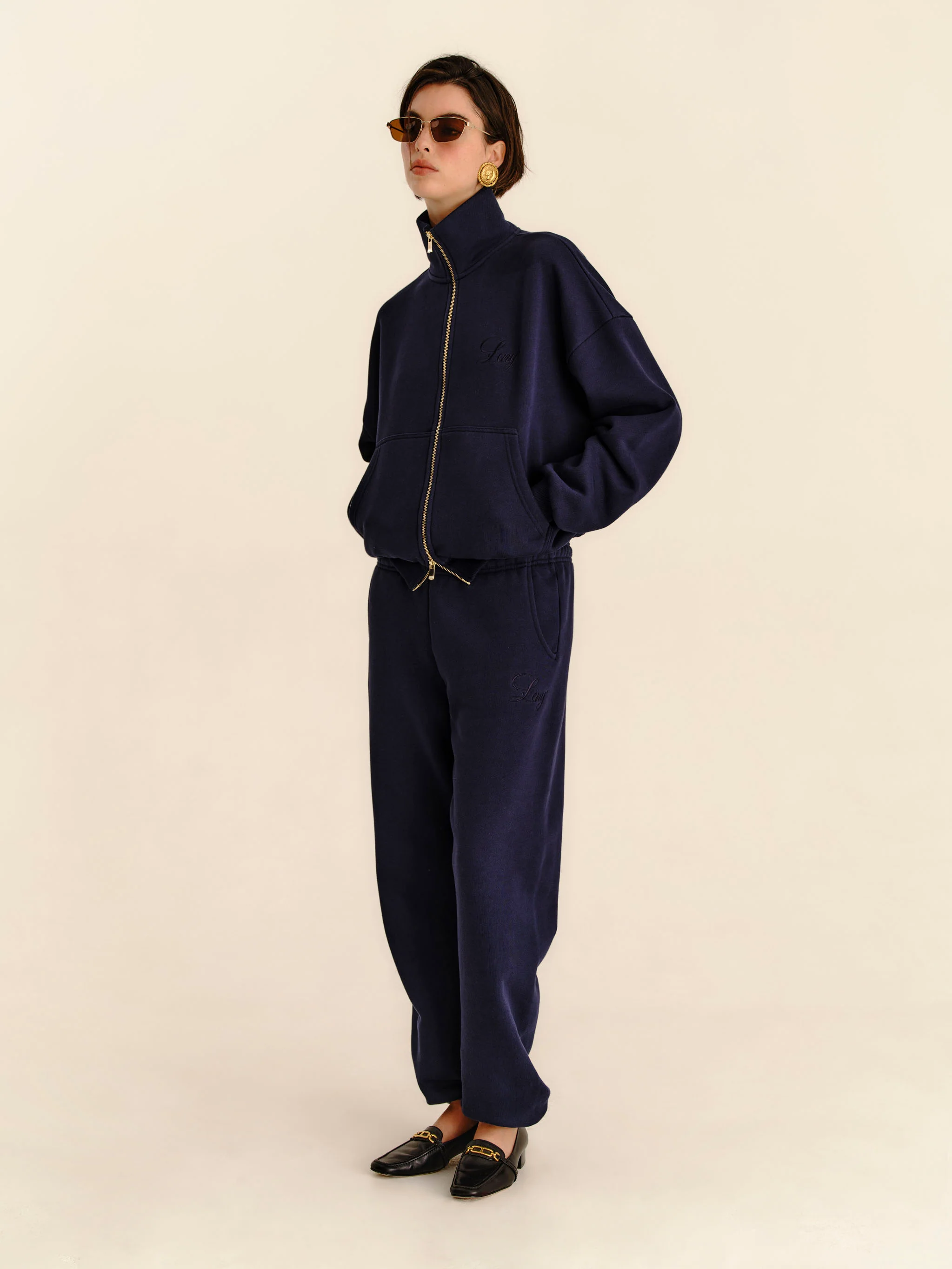 French Terry Sweatpants - Midnight Blue - Image 4