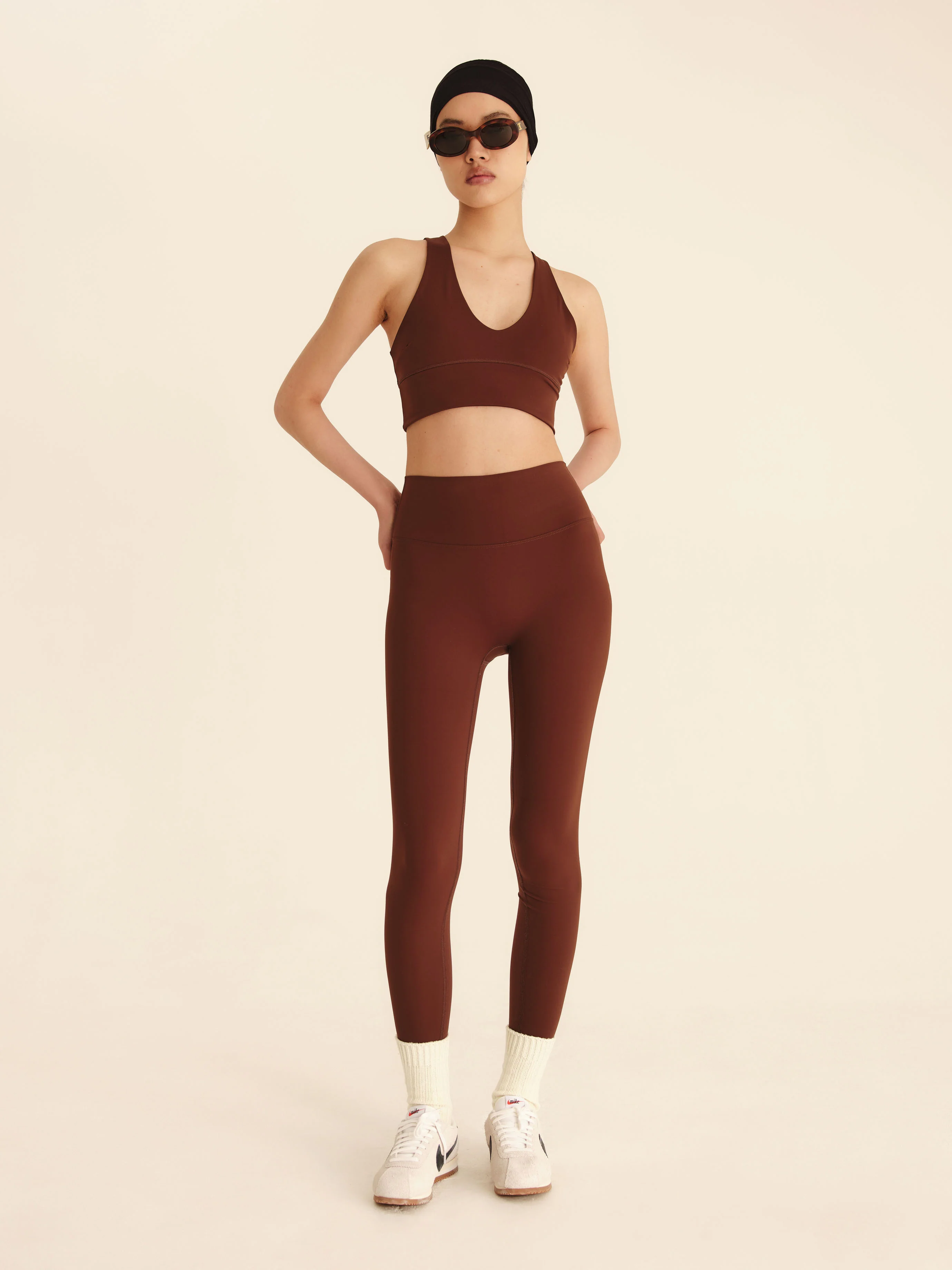Skyline V-Neck Bra - Chestnut Brown - Image 3